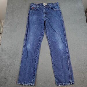 Vintage Wrangler 20X Jeans Mens 34x34 Blue Denim Straight Leg Distressed 90s